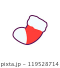 かわいいクリスマスソックスのイラスト 119528714