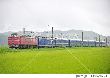羽越本線 羽後本荘ー雨後岩谷 JR西日本 EF81-105(敦賀)+JR東日本 24系 日本海 羽越本線 羽後本荘ー雨後岩谷 JR西日本 EF81-105(敦賀)+JR東日本 24系 日本海 119528771