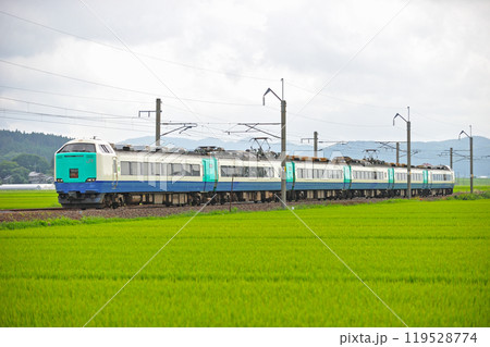 羽越本線　遊佐ー吹浦　JR東日本　485系　R23編成（新潟）　いなほ 119528774