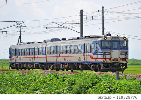 羽越本線　砂越ー北余目　JR東日本　キハ47系　キハ47-1512（新津） 119528776