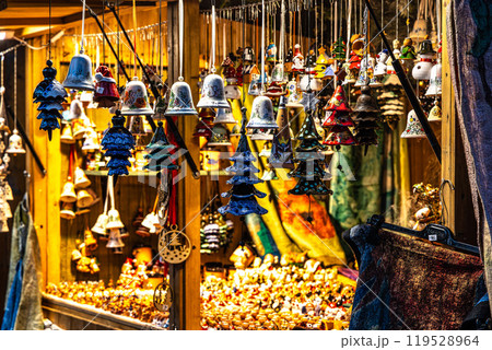 Christmas market at Chinese Tower in Munich, Bavaria, Germany, Europe 119528964