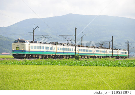 羽越本線　羽前水沢ー羽前大山　JR東日本　485系　T13編成（新潟）　いなほ 119528973