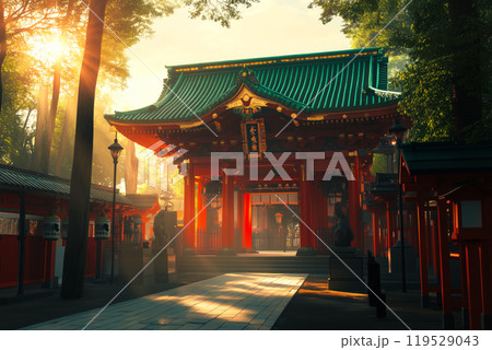 神社　仏閣　背景素材 119529043