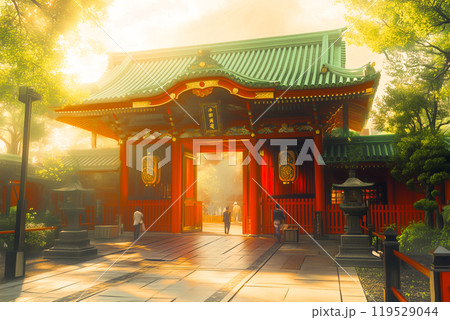 神社　仏閣　背景素材 119529044