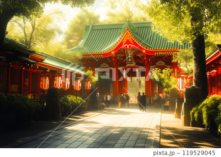 神社　仏閣　背景素材 119529045