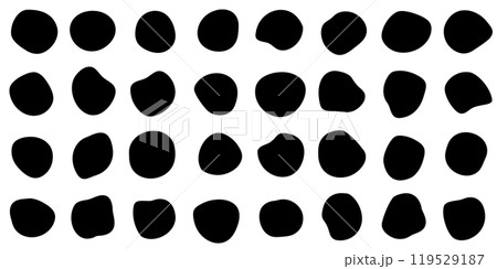 シェイプ 黒 シンプル 丸 セット シェイプ 黒 シンプル 丸 セット 119529187