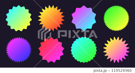Brutalist geometric shapes, modern symbols. Colorful neon label, sticker, simple primitive star element and form. Retro design, trendy contemporary minimalist style, y2k. Vector illustration Brutalist geometric shapes, modern symbols. Colorful neon label, sticker, simple primitive star element and form. Retro design, trendy contemporary minimalist style, y2k. Vector illustration 119529360