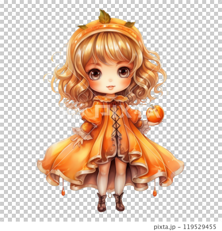 A Young Girl in a Yellow Dress with an Apple A Young Girl in a Yellow Dress with an Apple 119529455