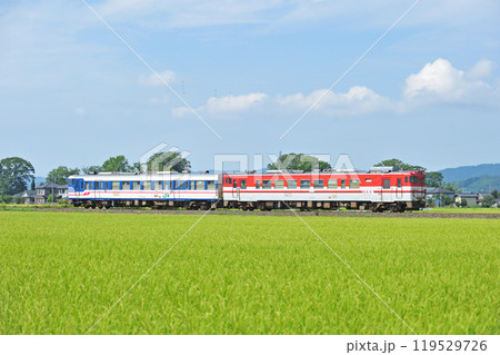 磐越西線　北五泉ー新関　JR東日本　キハ40系　キハ40-585（新津） 119529726