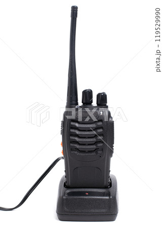 portable radio Walkie-talkie isolated on white portable radio Walkie-talkie isolated on white 119529990