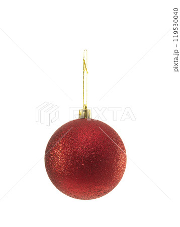 red christmas bauble isolated red christmas bauble isolated 119530040