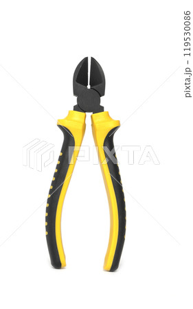 Steel cutting pliers with black handles. Close-up. Isolated on a white background. Auspicious Precision Cutting Pliers - Stainless Steel And Non-slip Handles - Diagonal Cutting Steel cutting pliers with black handles. Close-up. Isolated on a white background. Auspicious Precision Cutting Pliers - Stainless Steel And Non-slip Handles - Diagonal Cutting 119530086