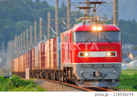 羽越本線　村上ー岩舟町　JR貨物　EF510-21（富山） 119530254