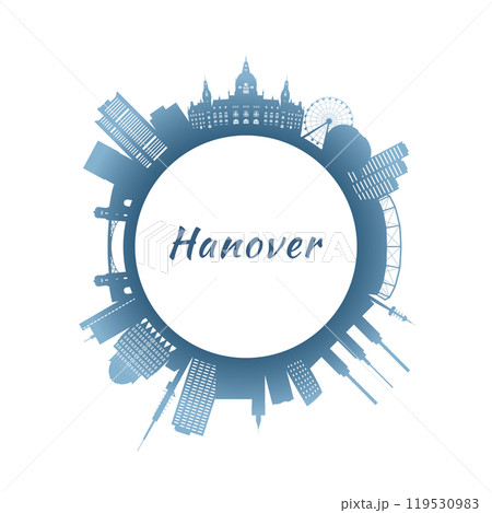 Hanover skyline with colorful buildings 119530983