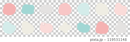 Set of cute pink and light blue shapes Abstract shapes Circles 119531148