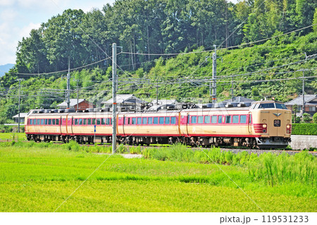 山陰本線　八木ー千代田　JR西日本　183系　B65編成（福知山）　はしだて 119531233