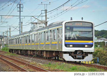 内房線　袖ケ浦ー巌根　JR東日本　209系　C417編成（幕張） 119531306