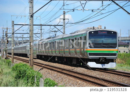 高崎線 熊谷ー行田 JR東日本 E231系1000番台 K-21編成(国府津) 高崎線 熊谷ー行田 JR東日本 E231系1000番台 K-21編成(国府津) 119531328