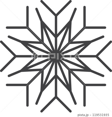 Snowflake icon. Winter snowflake silhouette for Christmas design 119531935
