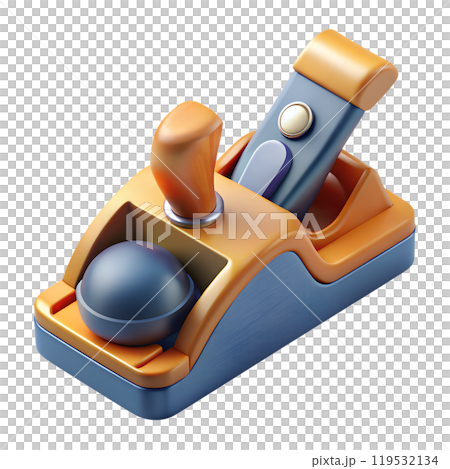 Old jack plane isolated on a white background 119532134