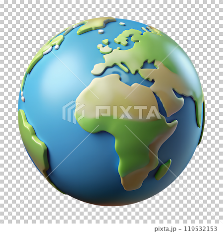Planet earth isolated on white background.  119532153