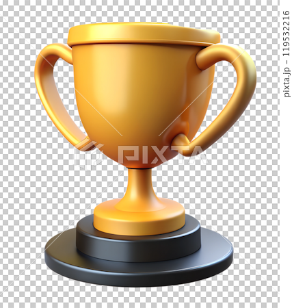 3d Gold cup on white background 3d Gold cup on white background 119532216