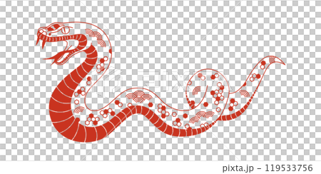 Isolated red snake 119533756