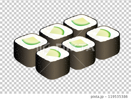 美味しそうなカッパ巻のお寿司 119535386