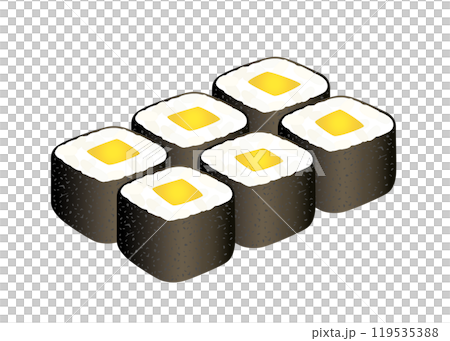 Delicious looking sushi rolls 119535388