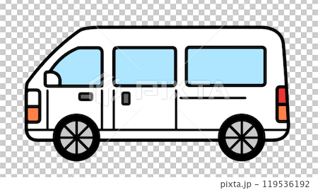 Side of a white wagon Side of a white wagon 119536192