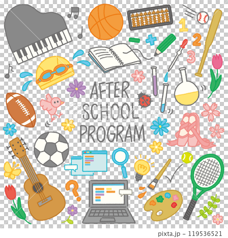 春季課程插畫素材圖示集時尚 119536521