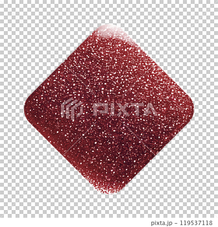 深みのある赤のラメが輝くダイヤ型のデザイン。 119537118