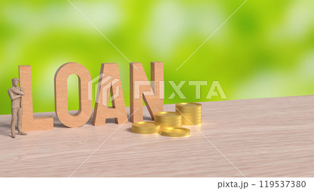 The loan and coins for Business concept 3d rendering. The loan and coins for Business concept 3d rendering. 119537380