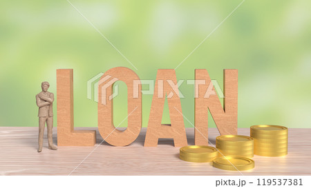 The loan and coins for Business concept 3d rendering. The loan and coins for Business concept 3d rendering. 119537381