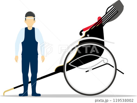 人力車とお兄さん 119538002