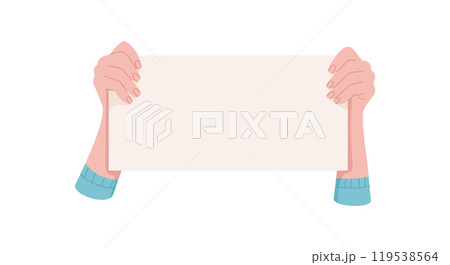 Man hand hold sign, hand show up strike sign, woman holding empowerment placard, person hold revolution signboard, people holds protest flag, man raise support banner, 119538564