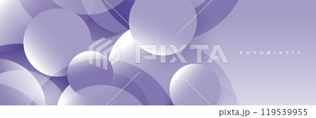 Modern Abstract White and Purple Background with Circle Shapes in Futuristic Concept 119539955
