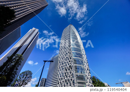 青空の新宿高層ビル群 青空の新宿高層ビル群 119540404