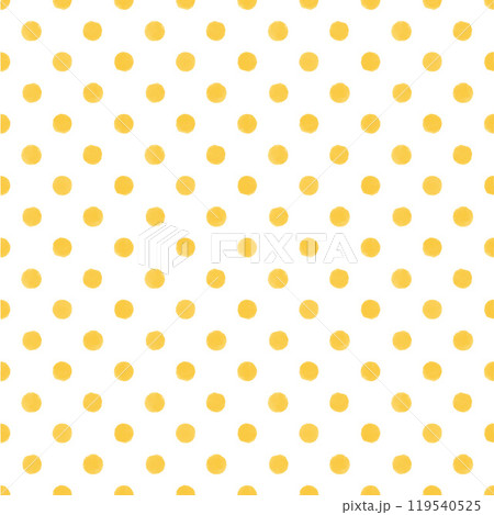 クレヨンタッチ水玉(白×黄色) 119540525