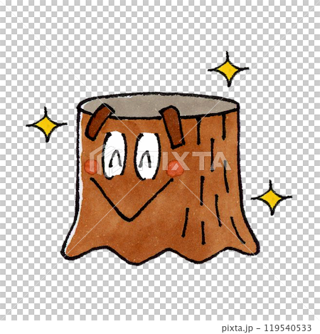 Cheerful stump character Cheerful stump character 119540533