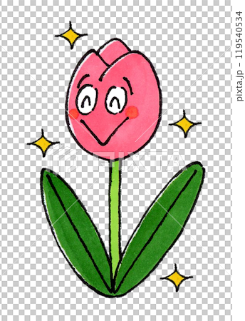 元気な花のキャラクター 119540534