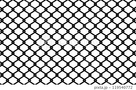 金網パターンイラスト素材・黒色 119540772