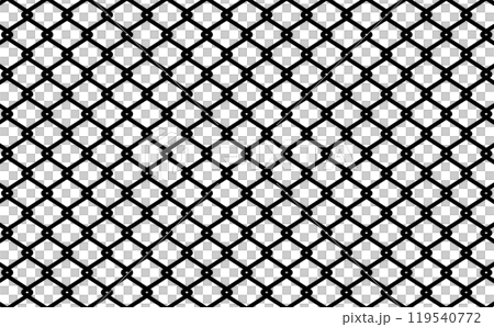 金網パターンイラスト素材・黒色 119540772