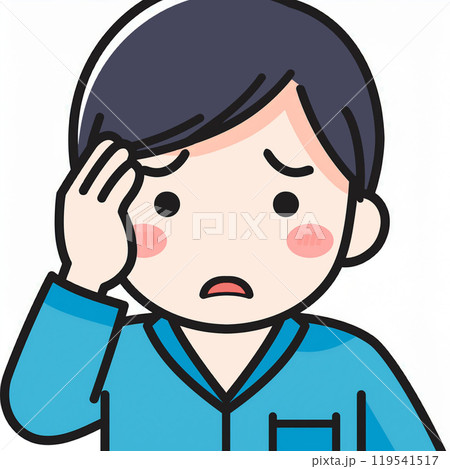 頭痛・発熱・体調不良イメージ 頭痛・発熱・体調不良イメージ 119541517