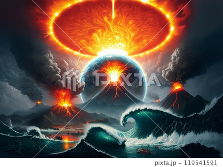 災害大国日本　地震、津波、火山噴火、太陽フレア 119541591