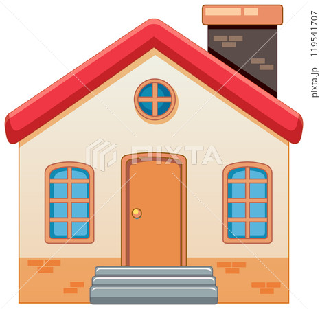 Charming Cartoon House Illustration 119541707