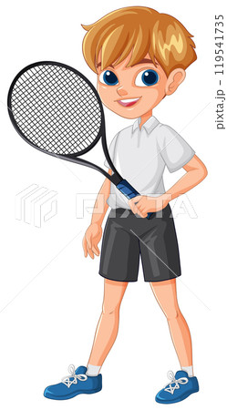 Young Tennis Player Ready to Play Young Tennis Player Ready to Play 119541735
