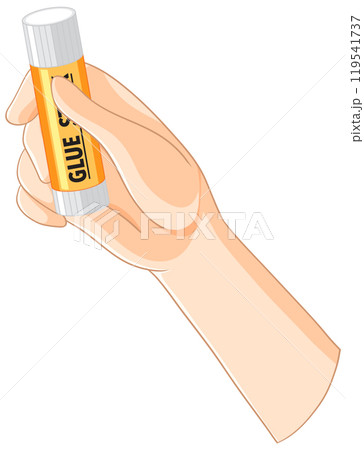 Hand Holding a Glue Stick Hand Holding a Glue Stick 119541737
