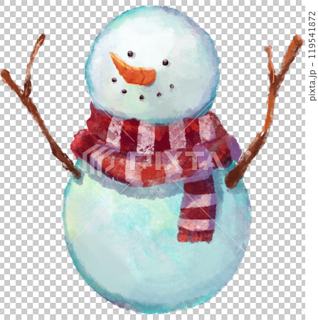 雪人水彩風格插畫 119541872