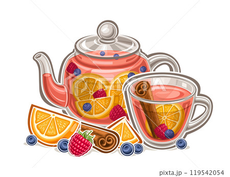 Vector logo for Fruit Tea Drink Vector logo for Fruit Tea Drink 119542054